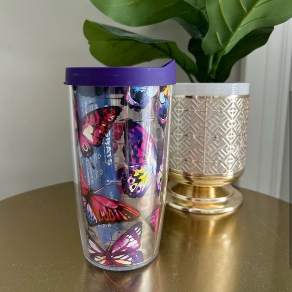 Purple/Pink Butterfly Tervis Tumbler, NWT - Picture 4 of 4